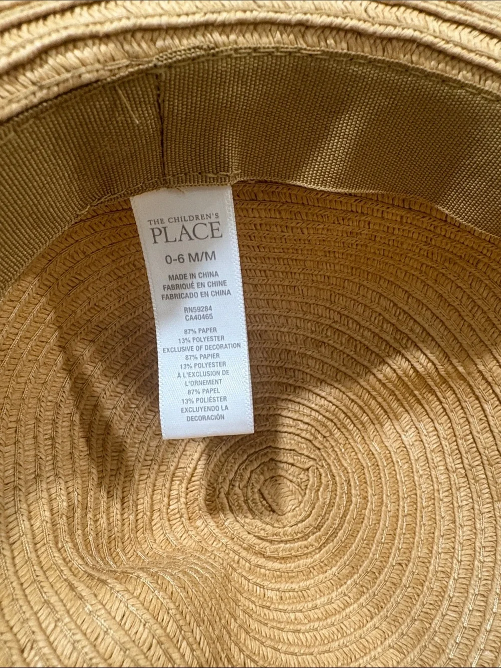 The Childrens Place woven straw